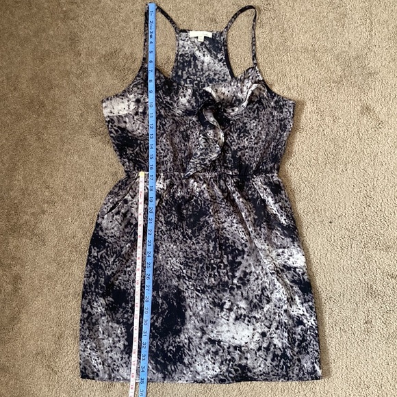 Lush black & grey spotted like patterned, spaghetti strap vacation dress, Large - Picture 9 of 13